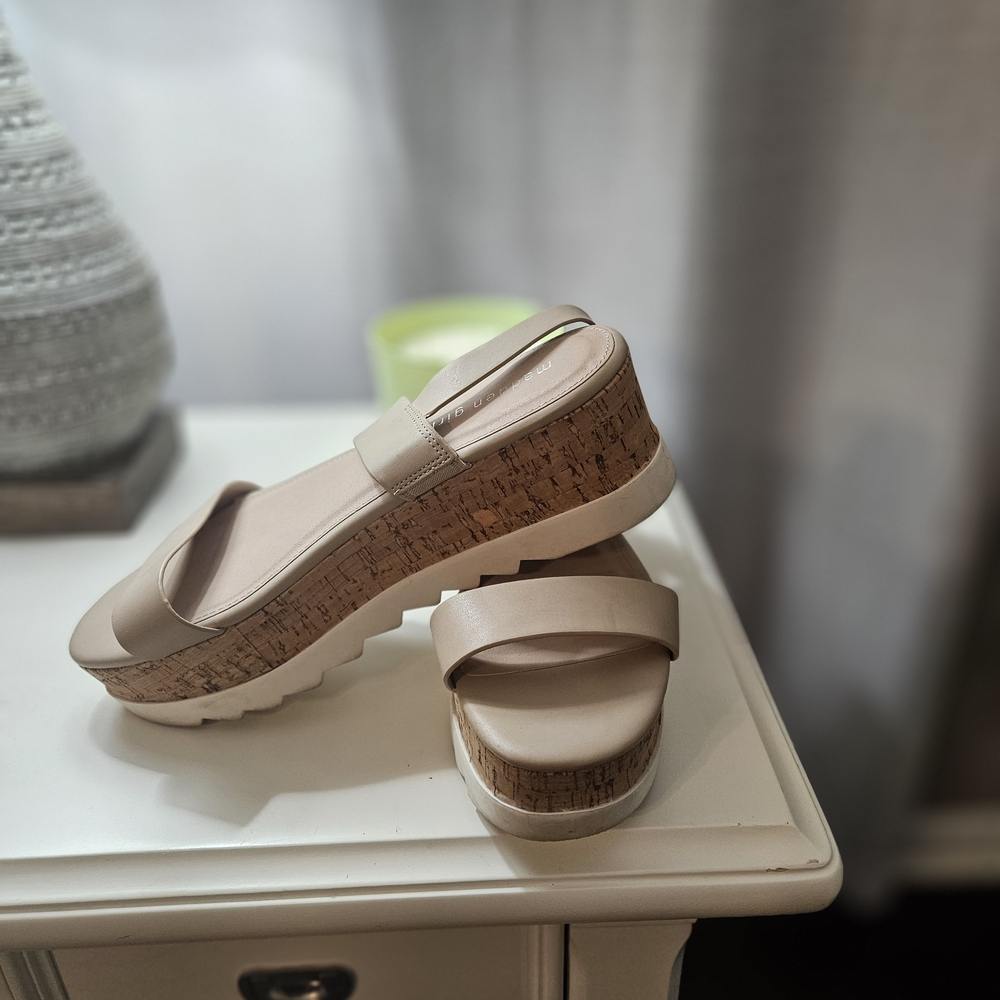 Madden Girl Cream Platform Sandals